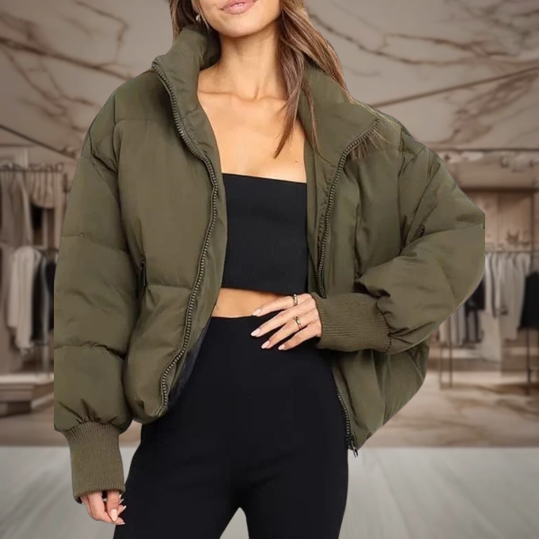 Women’s Cropped Quilted Puffer Jacket | Bria