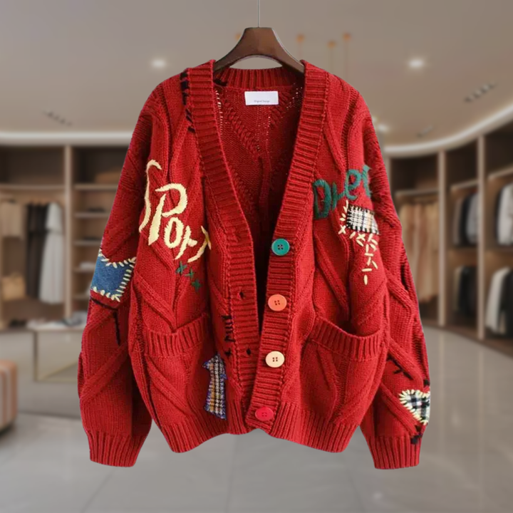 Women’s Cable Knit Button Up Cardigan | Perla