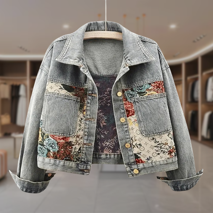 Women's Vintage Cropped Denim Jacket | Essence