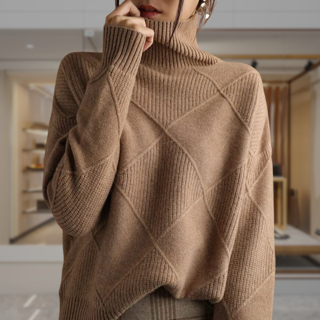 Women’s Cable Knit Turtleneck Sweater | Nylah