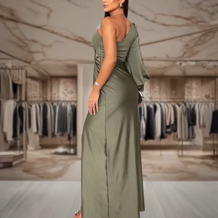 Women’s One Shoulder Satin Maxi Dress | Bridget