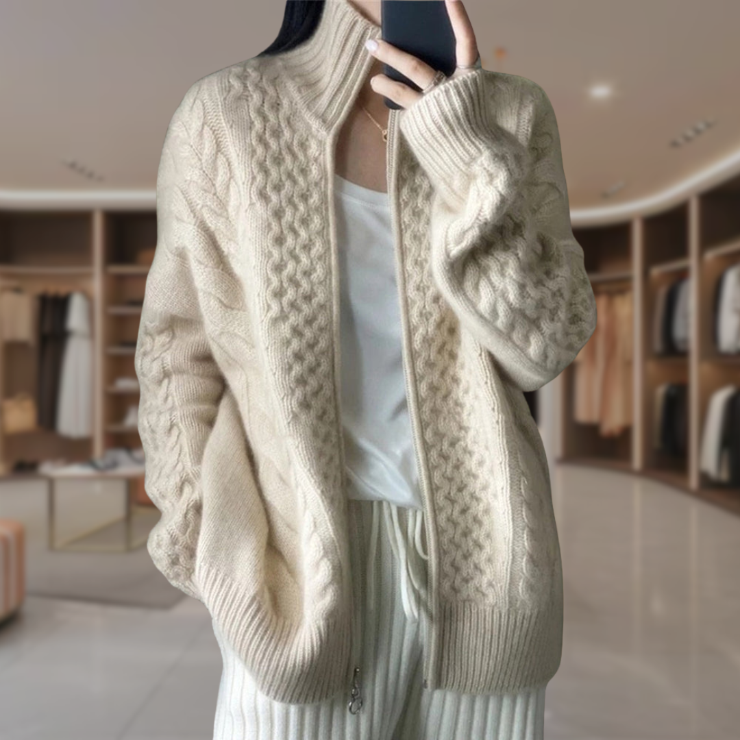 Women’s Cable Knit Chunky Cardigan | Ellee