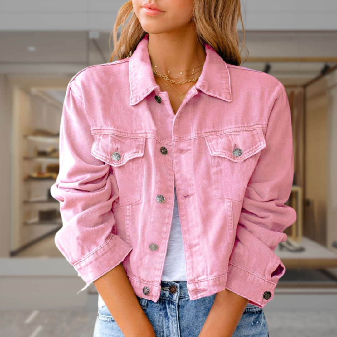 Women’s Cropped Denim Jacket | Kaila