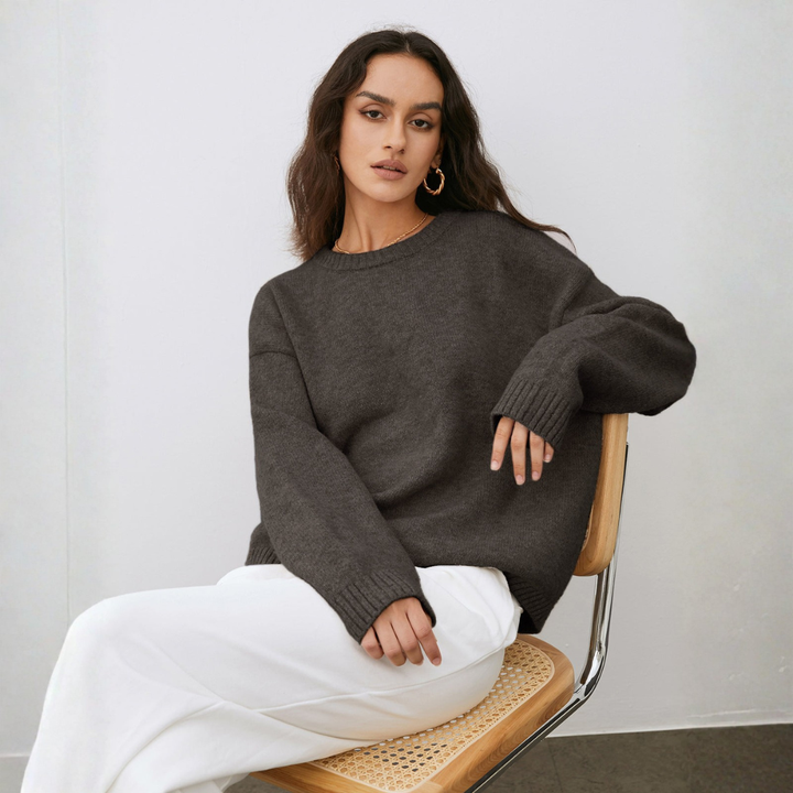 Women's Cashmere Crewneck Sweater | Mariela
