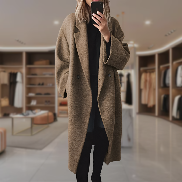 Women’s Double Breasted Wool Overcoat | Diana