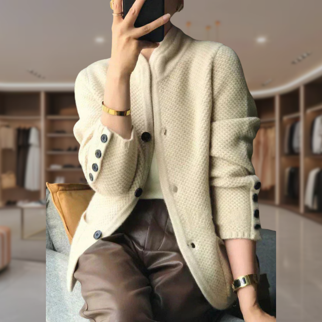 Women’s Cashmere Button Front Cardigan | Zoey