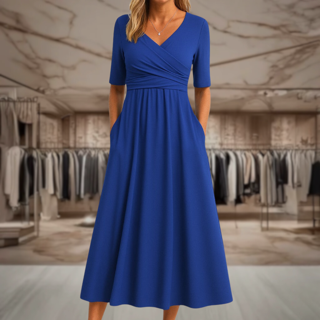 Women’s A Line Wrap Midi Dress | Laci