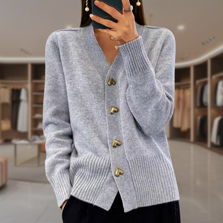 Women’s Cashmere Button Front Cardigan | Cleo