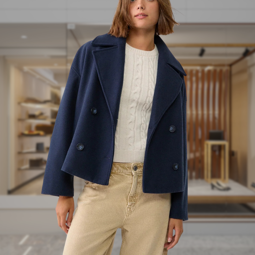 Women’s Double Breasted Wool Short Coat | Greta