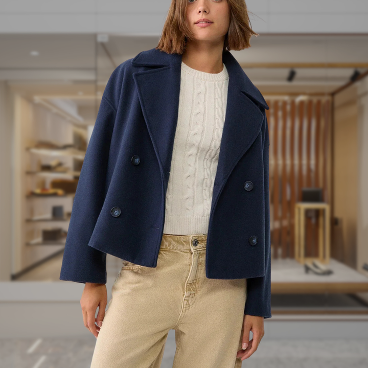 Women’s Double Breasted Wool Short Coat | Greta