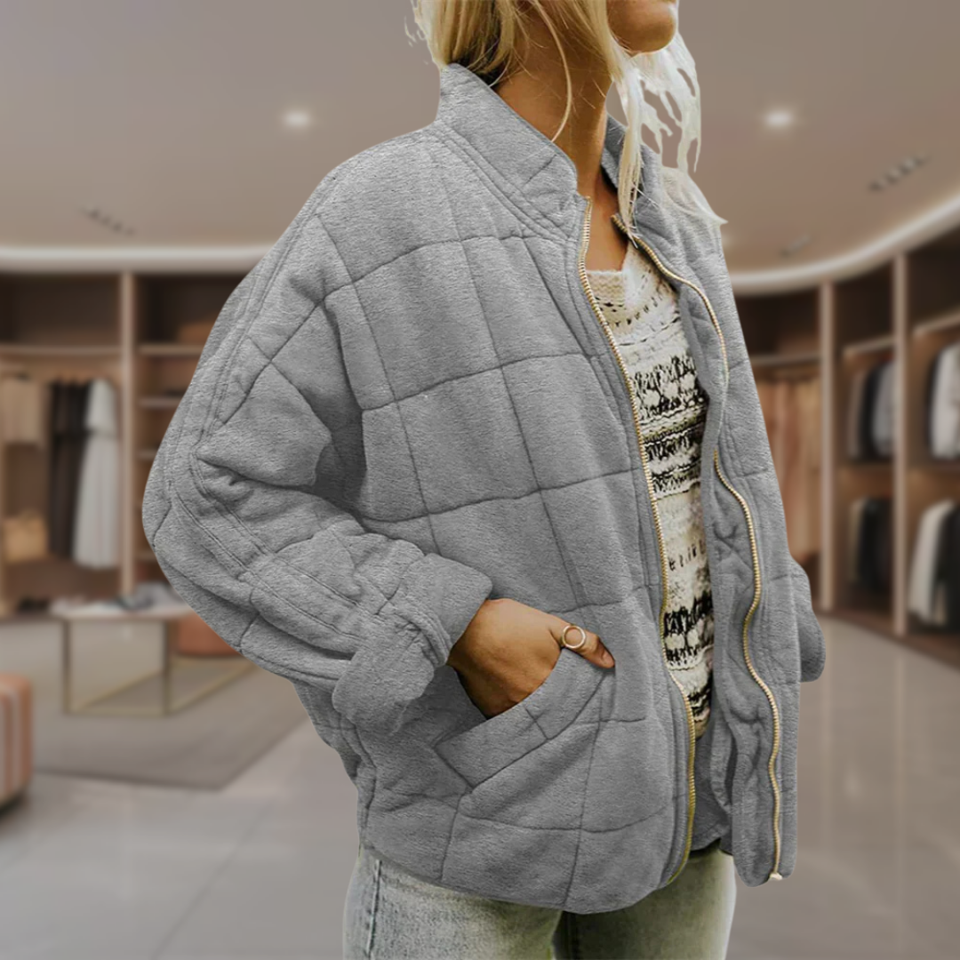 Women’s Quilted Zip Front Jacket | Talia