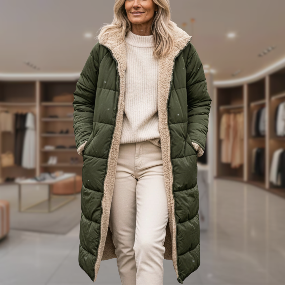 Women's Sherpa Lined Quilted Puffer Jacket | Livia