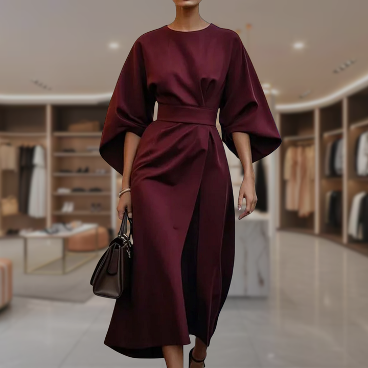 Women’s Belted Wrap Midi Dress | Haylie