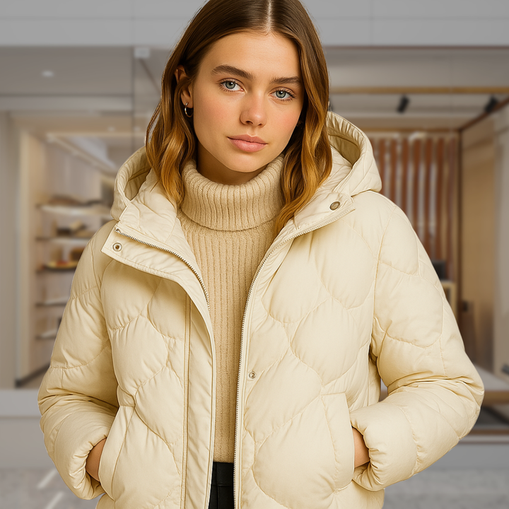 Women's Hooded Quilted Bomber Jackets | Athena