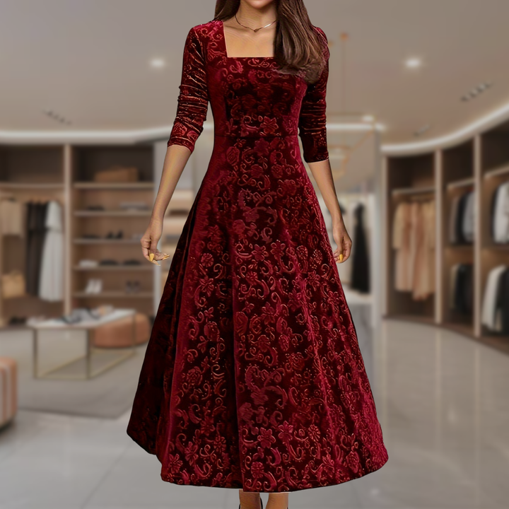 Women’s Fit and Flare Midi Dress | Kaitlyn