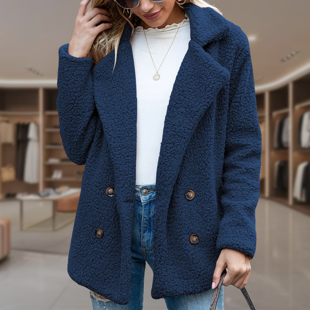 Women’s Sherpa Double Breasted Jacket | Kyla