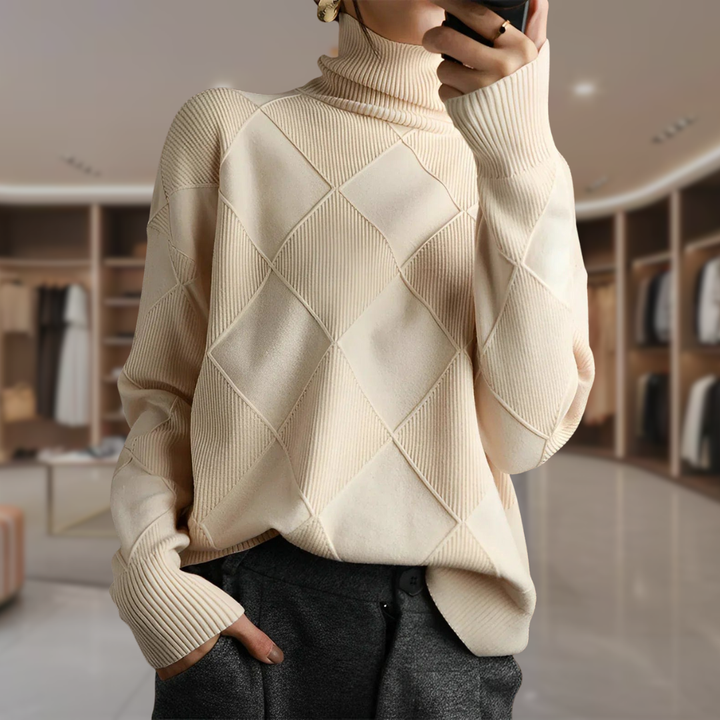 Women’s Cable Knit Turtleneck Sweater | Nylah