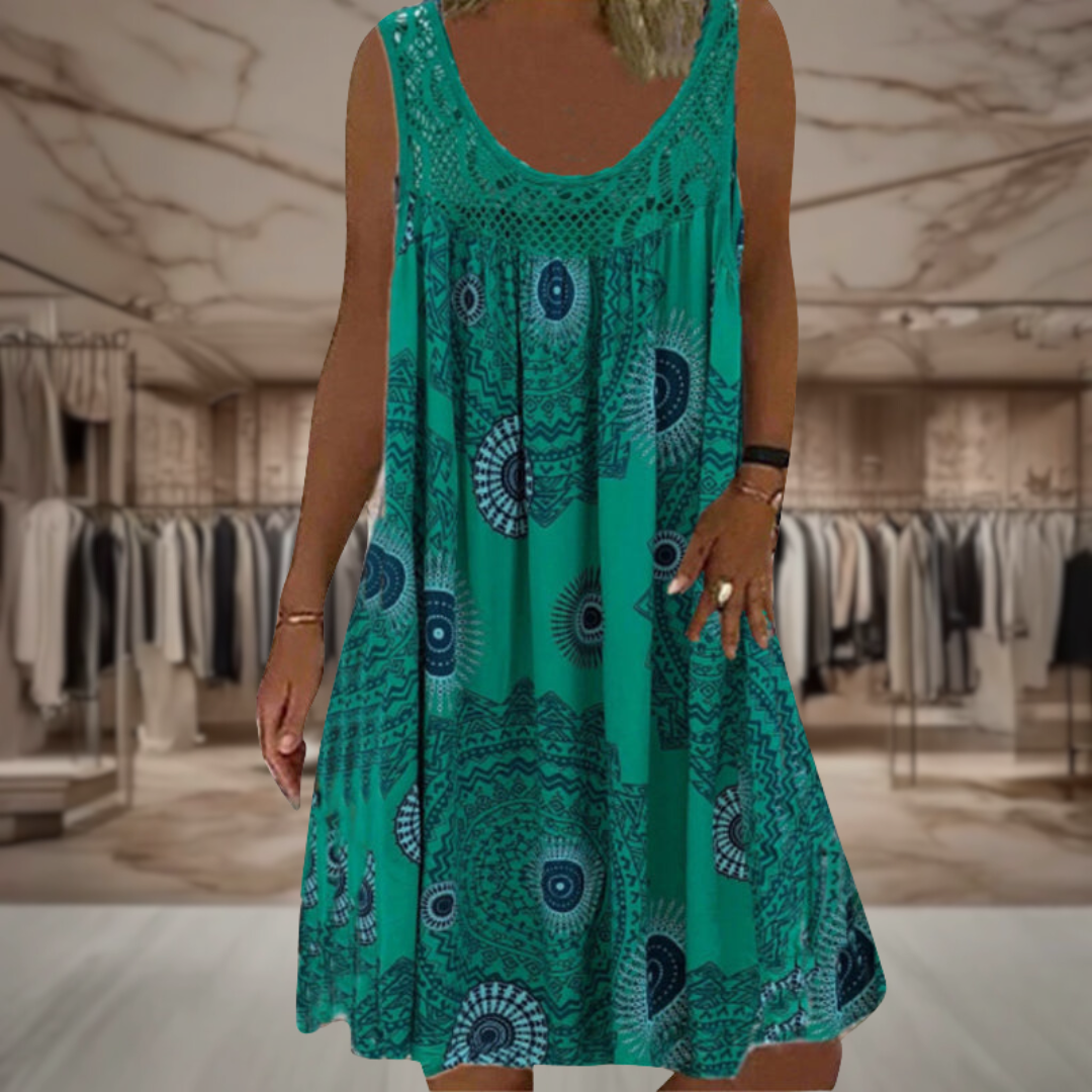 Women's Boho Casual Midi Dress | Maggie