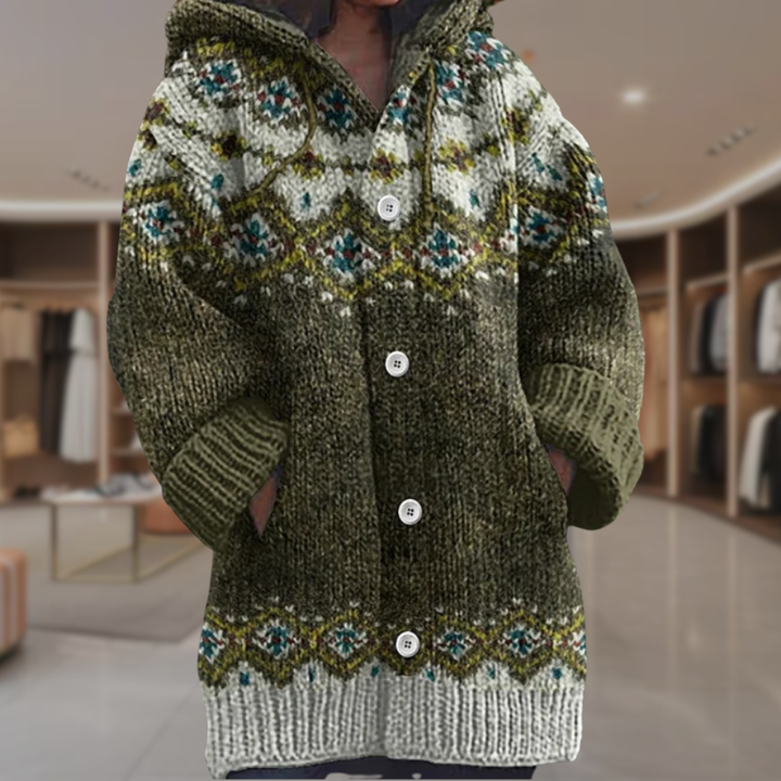 Women's Fair Isle Sweater Hoodie | Marie