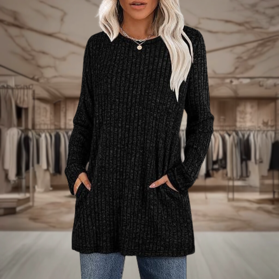 Women's Oversized Cable Knit Crewneck Sweater  | Alivia