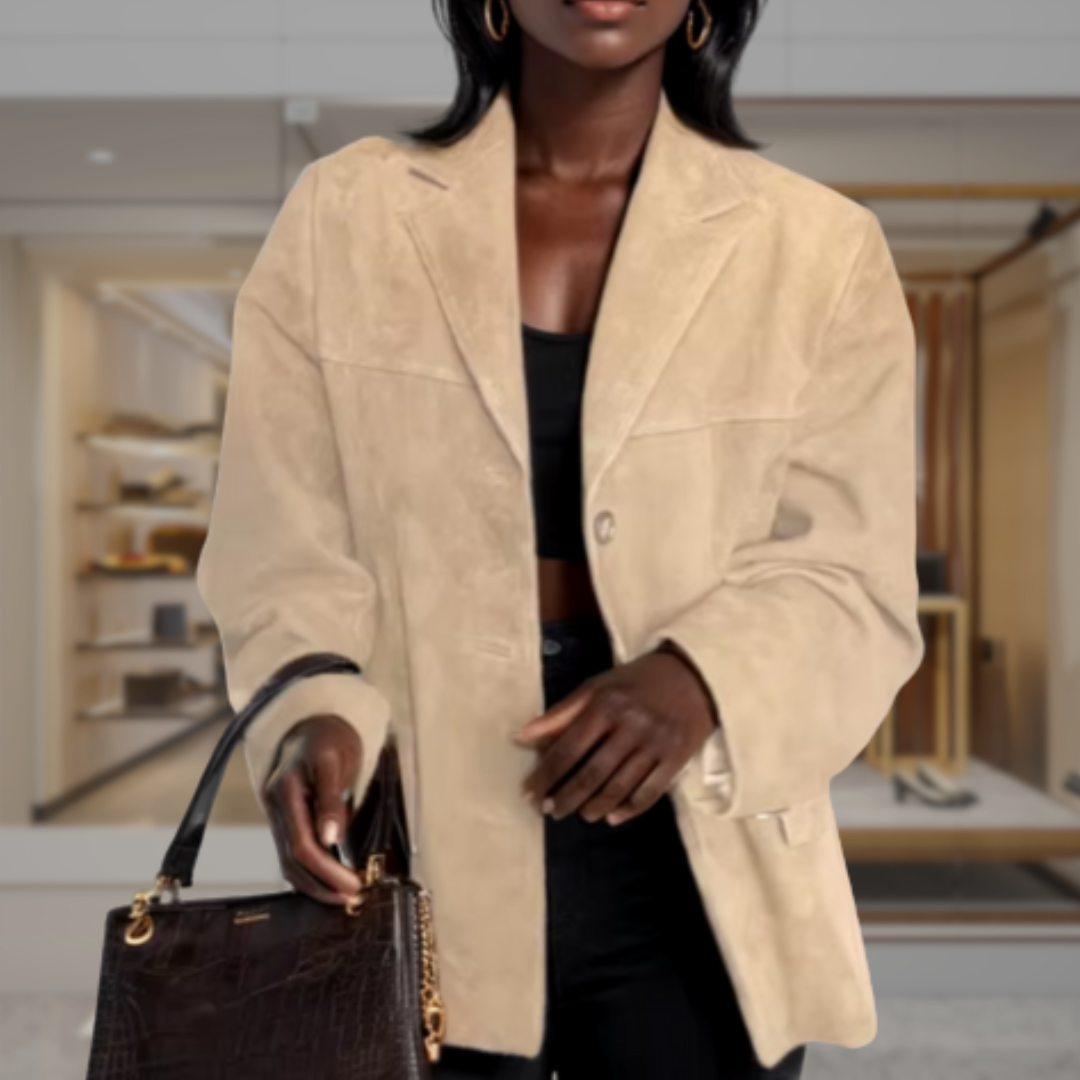 Women's Suede Blazer Jacket | Avah