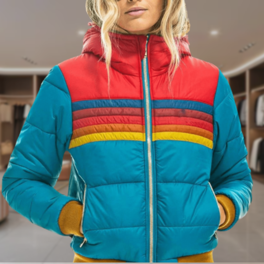 Women’s Retro Puffer Bomber Jacket | Olivia