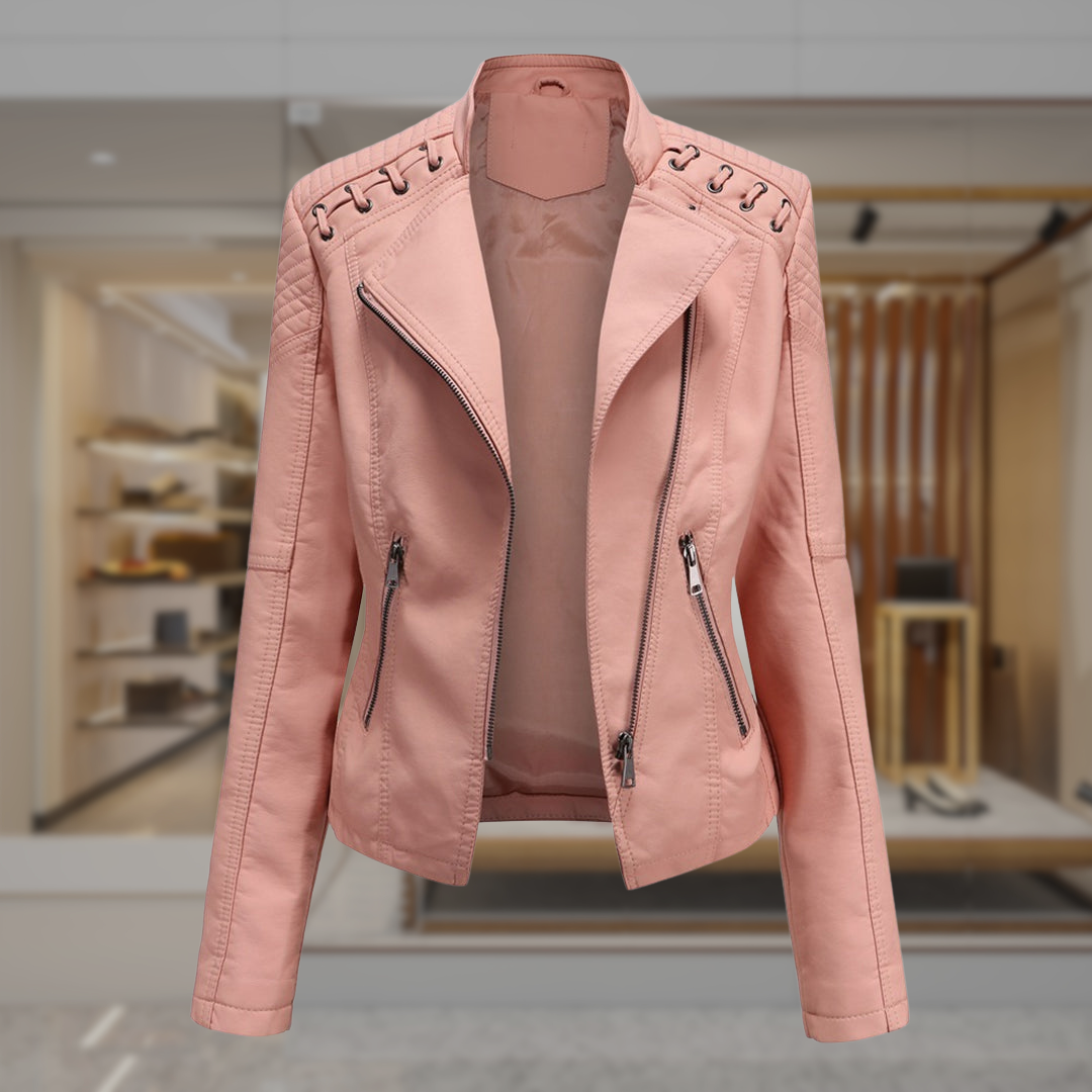 Women's Faux Leather Moto Jacket | Sydnee
