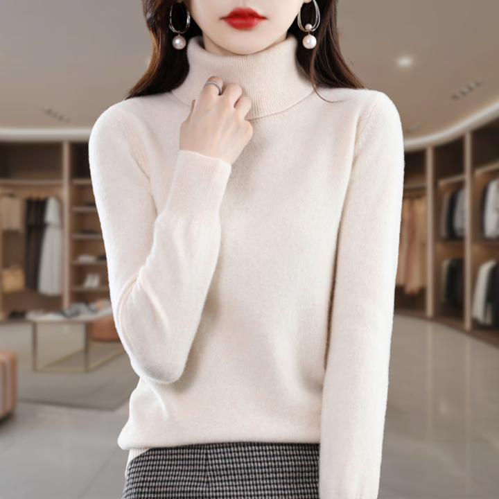 Women’s Fitted Turtleneck Pullover Sweater | Erin