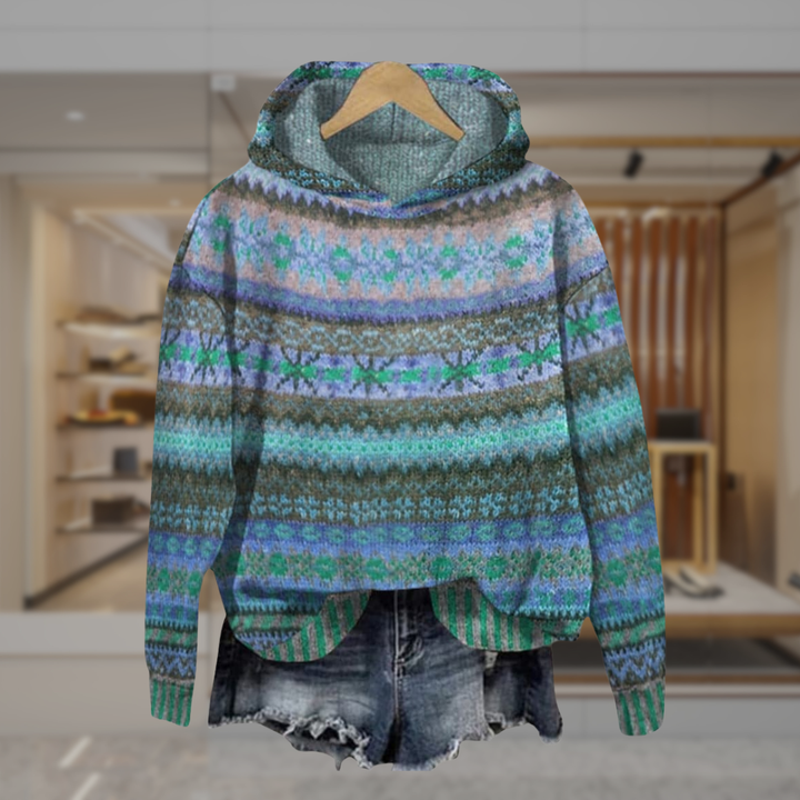 Women's Fair Isle Sweater Hoodie | Rylie