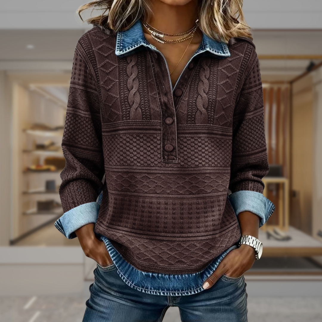 Women’s Cable Knit Pullover Sweater | Annika