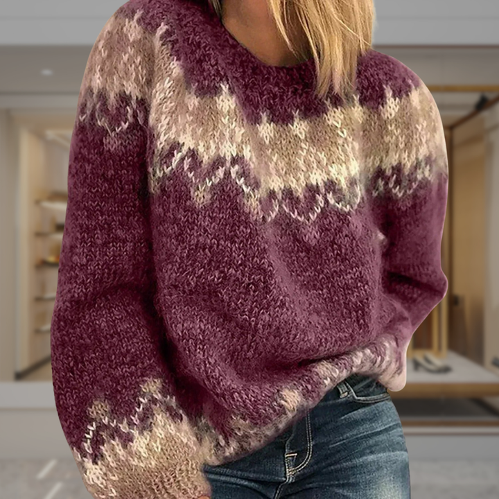 Women’s Fair Isle Pullover Sweater | Amira
