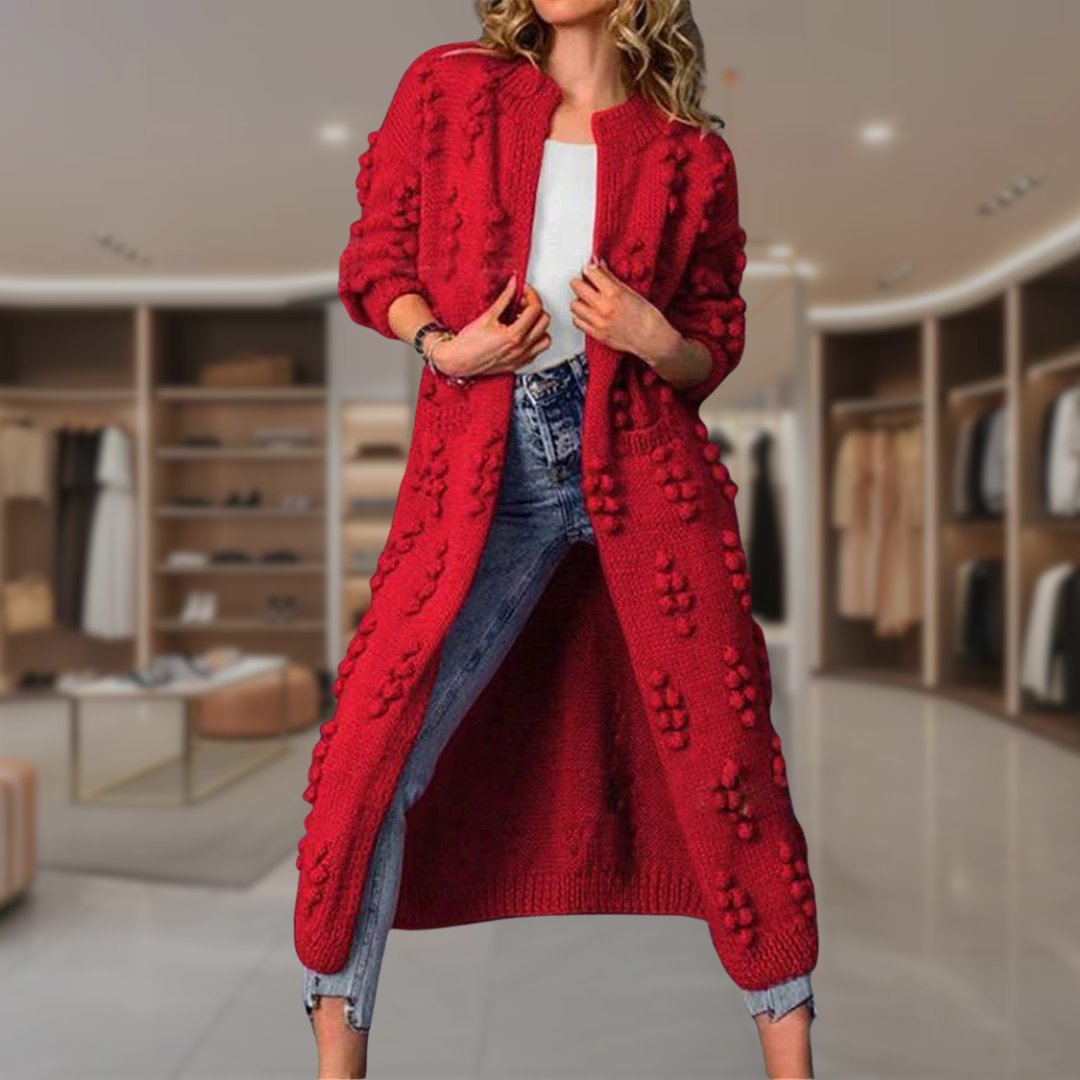 Women's Longline Cable Knit Sweater | Halle