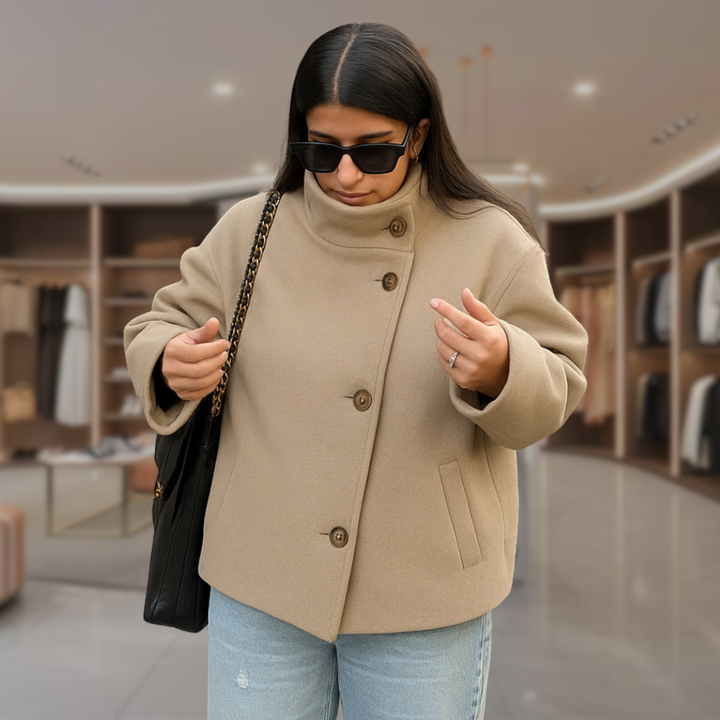 Women's Wool Cropped Coat | Ashlee