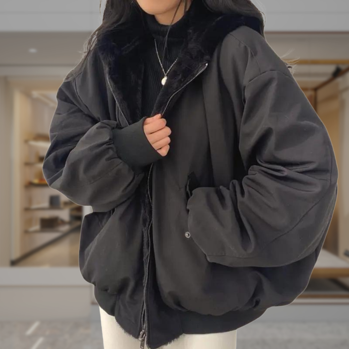 Women’s Oversized Sherpa Lined Bomber Jacket | Jaslyn