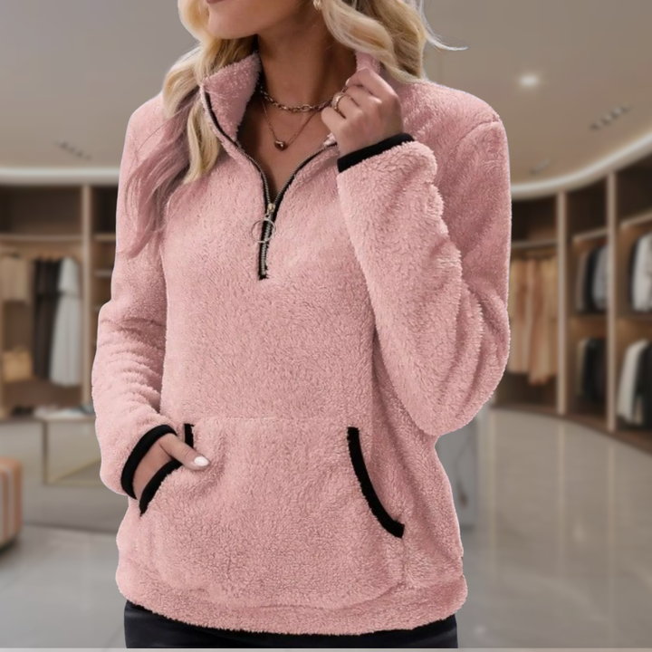 Women’s Quarter Zip Pullover Sweater | Sasha