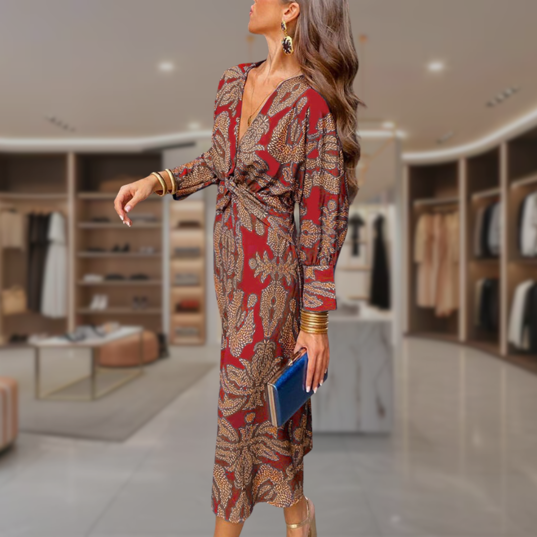 Women’s Long Sleeve Wrap Maxi Dress | Cloe