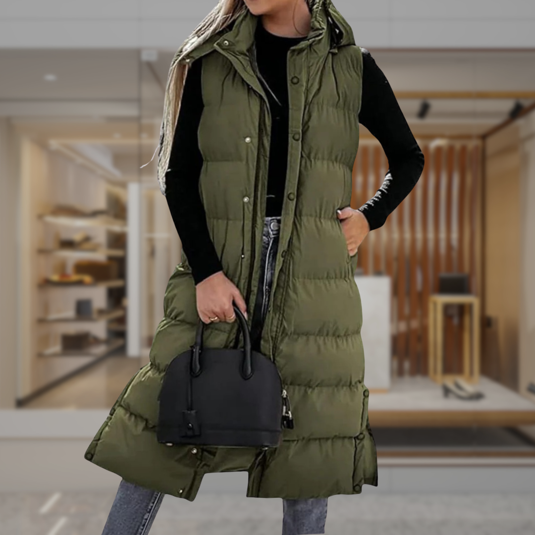 Women’s Snap Front Quilted Vest | Elsa