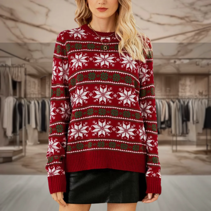 Women’s Fair Isle Christmas Pullover Sweater | Dana