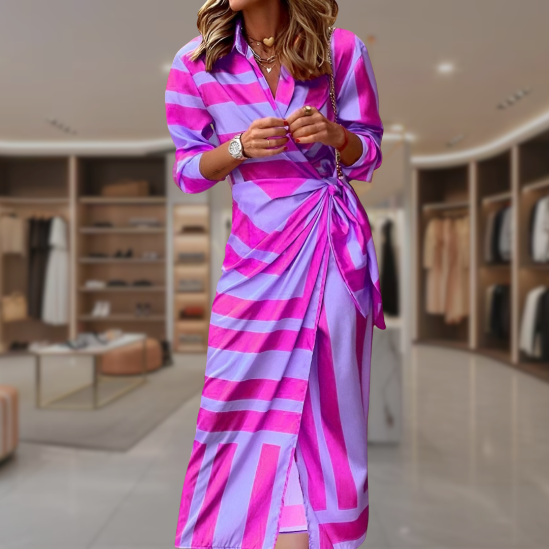 Women’s Wrap Midi Shirt Dress | Mina