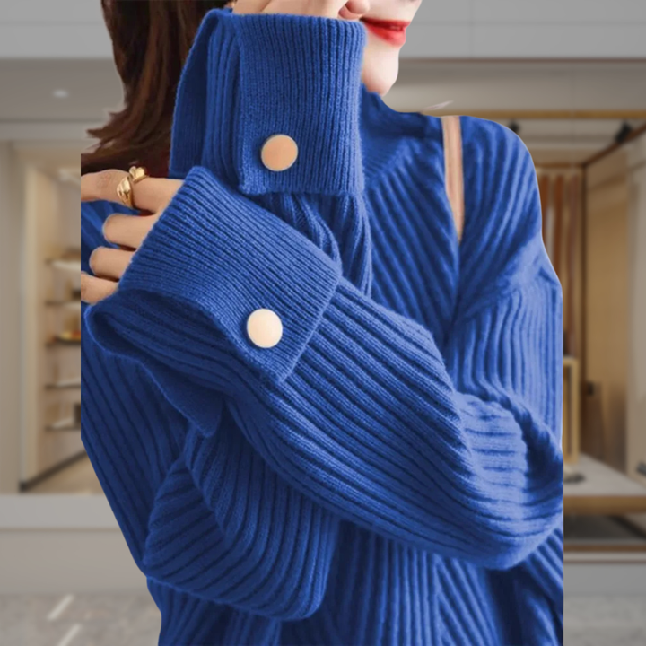 Women’s Mock Neck Pullover Sweater | Wendy