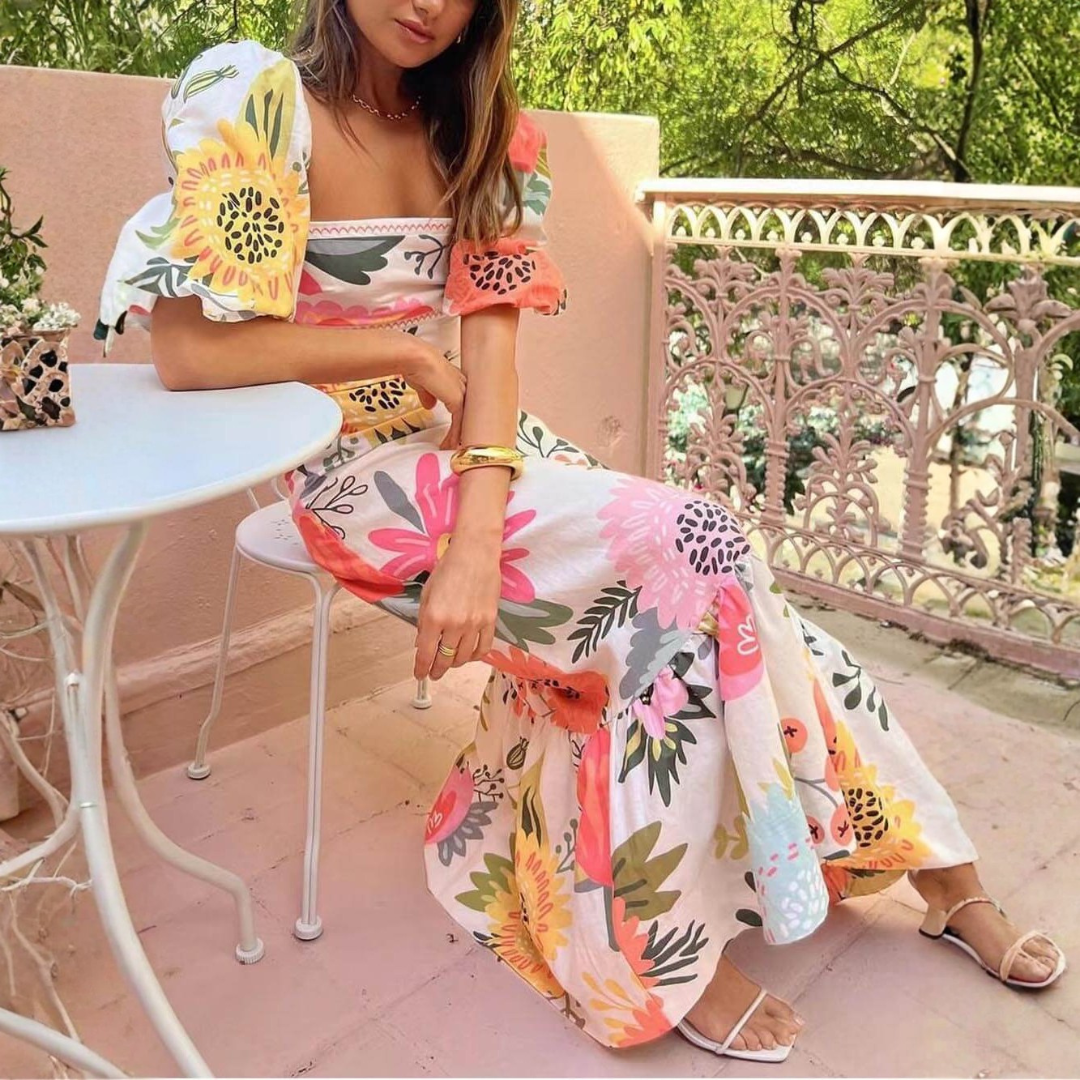 Women’s Floral Puff Sleeve Maxi Dress | Sidney