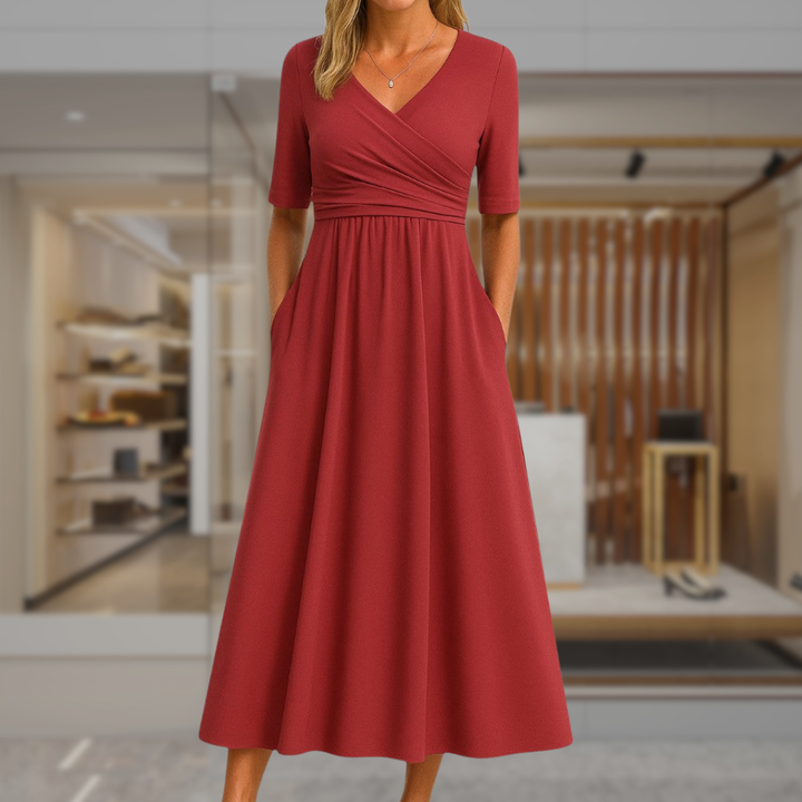 Women’s A Line Wrap Midi Dress | Laci