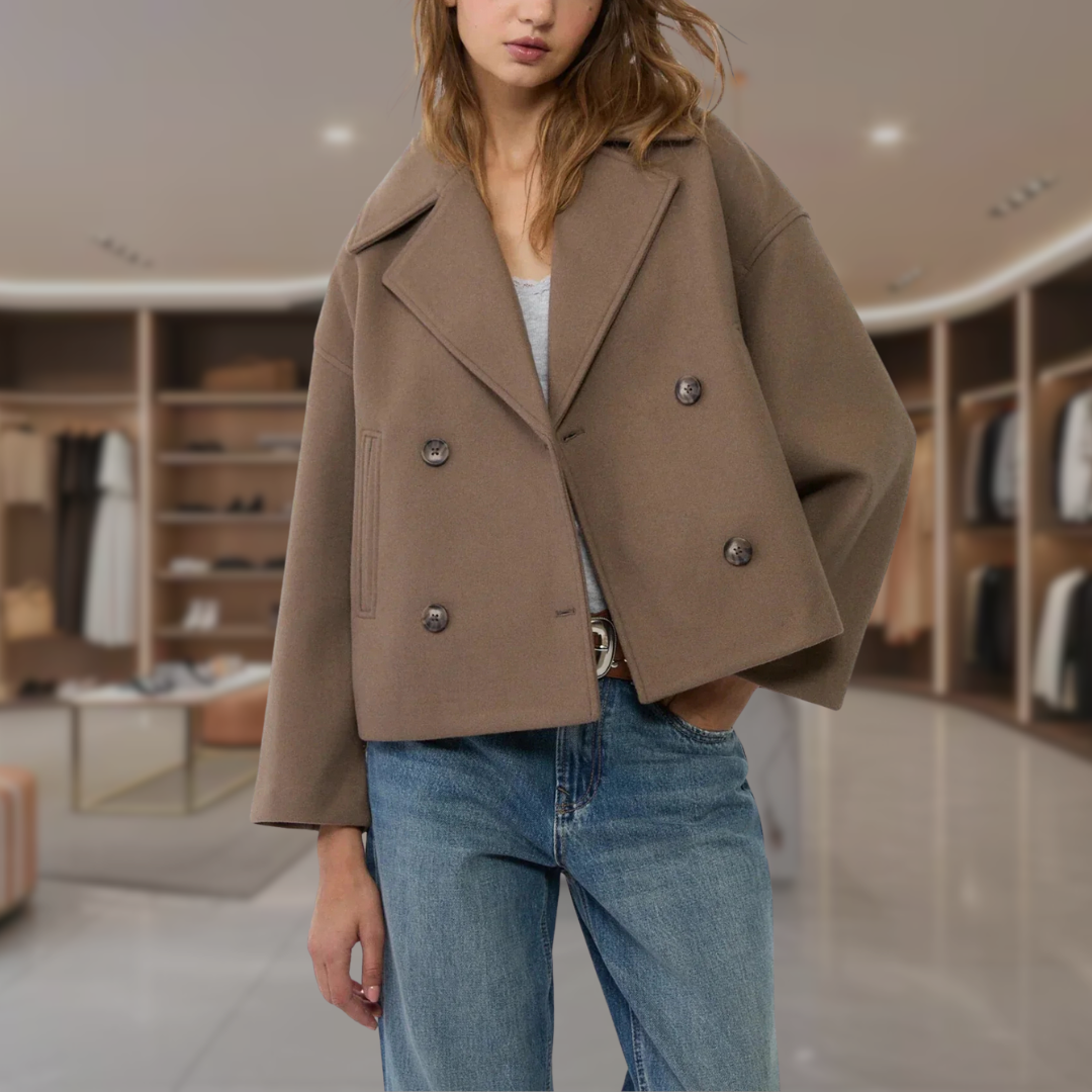 Women’s Double Breasted Wool Short Coat | Greta