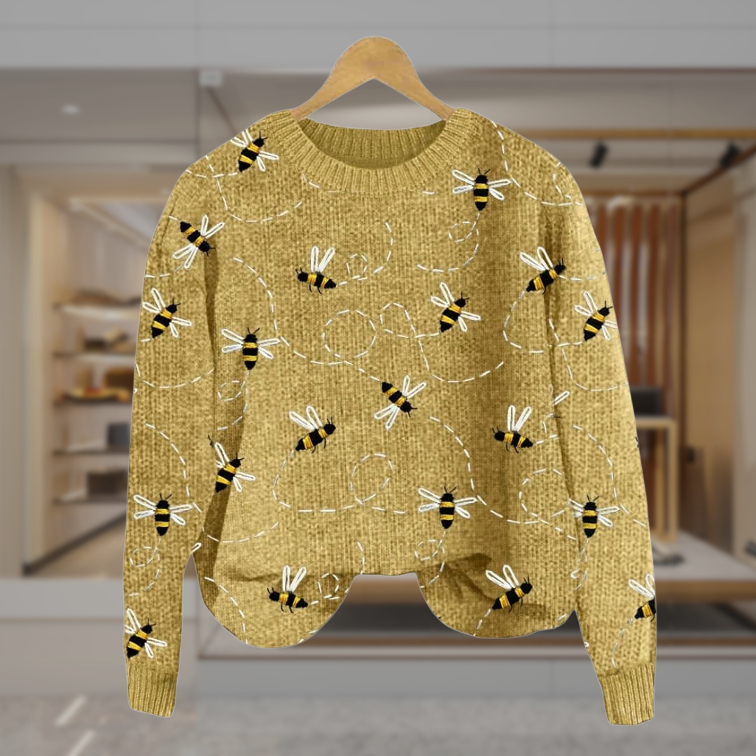 Women's Graphic Crewneck Knit Sweater | Brylee