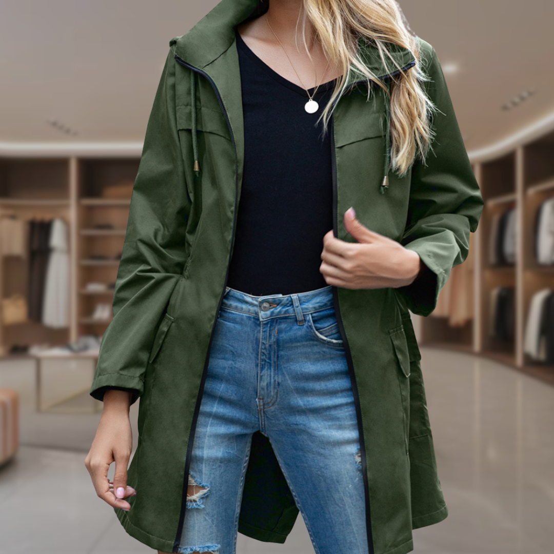 Women’s Hooded Lightweight Parka Jacket | Simone