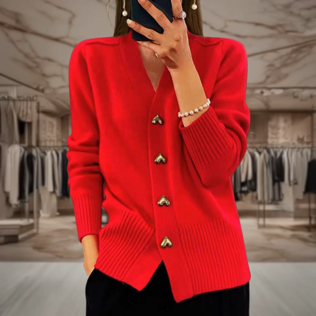 Women’s Cashmere Button Front Cardigan | Cleo