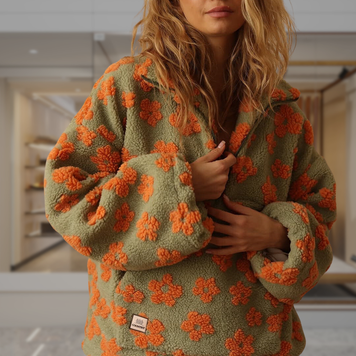 Women’s Half Zip Knit Sweater | Lina