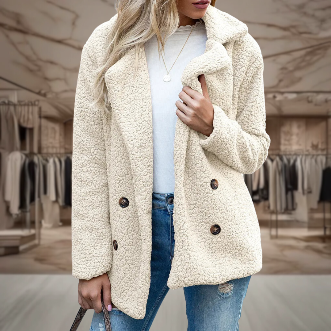 Women’s Sherpa Double Breasted Jacket | Kyla