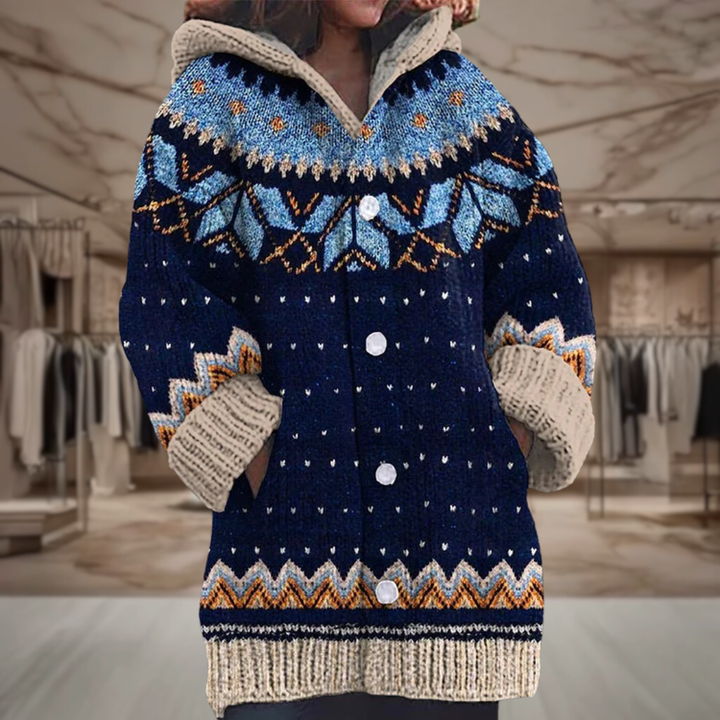 Women's Fair Isle Sweater Hoodie | Marie