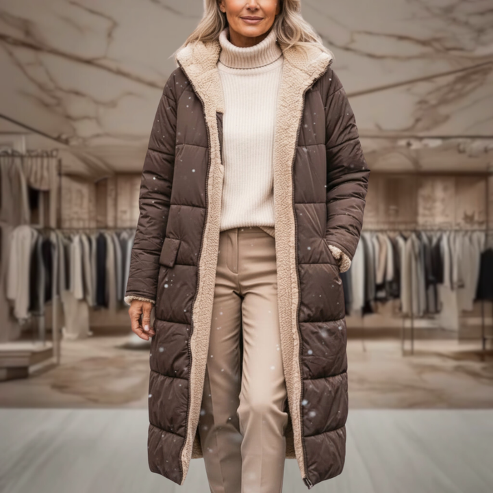 Women's Sherpa Lined Quilted Puffer Jacket | Livia